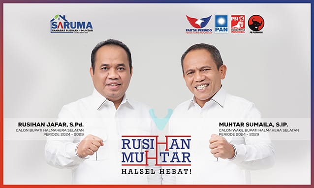 Paslon Bupati Halsel Rusihan-Muhtar