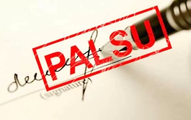 Foto Ilustrasi Nota Palsu