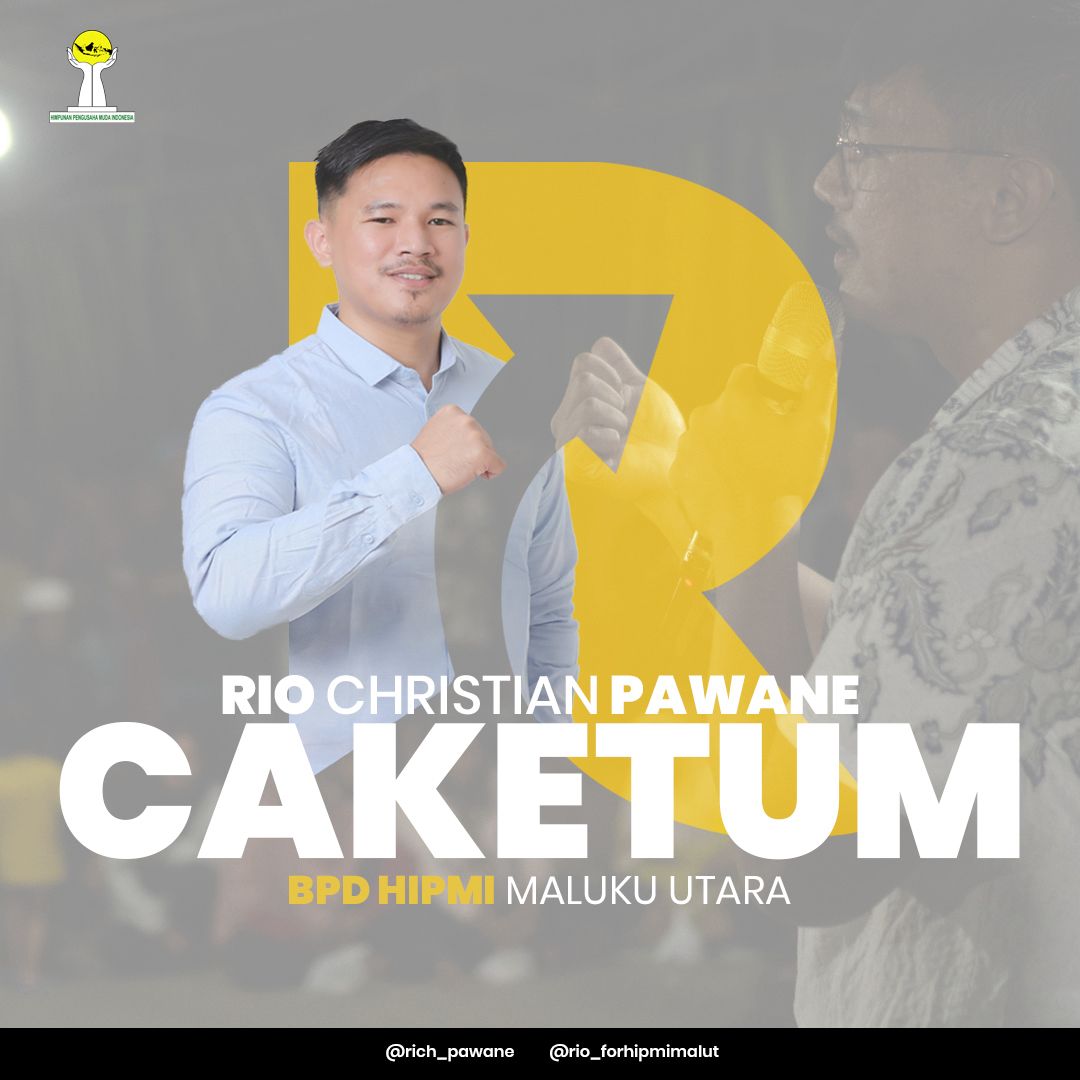 Calon Ketua Umum Badan Pengurus Daerah (BPD) Himpunan Pengusaha Muda Indonesia Maluku Utara Rio Cristian Pawane