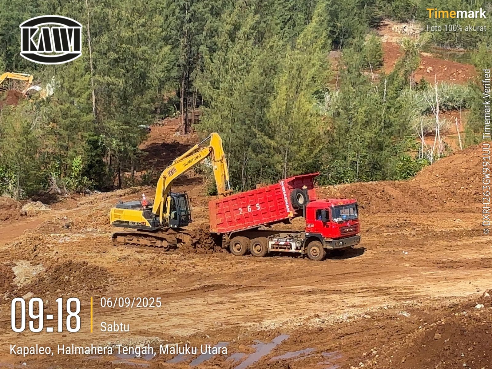 Fota : Lokasi Pertambangan PT Karya Wijaya (2025)