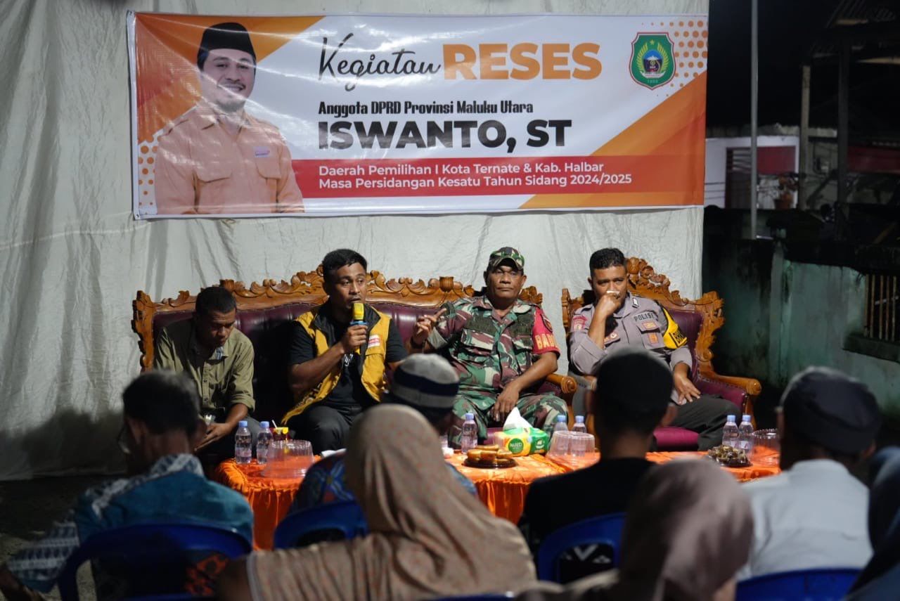 Anggota Dewan Perwakilan Rakyat Daerah Provinsi Maluku Utara, Iswanto, memulai agenda reses tahun 2025 di daerah pemilihannya, Ternate-Halbar.